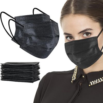 Máscara facial descartável cirúrgica de proteção suave de 3 camadas com clip de nariz Elastic Earloop