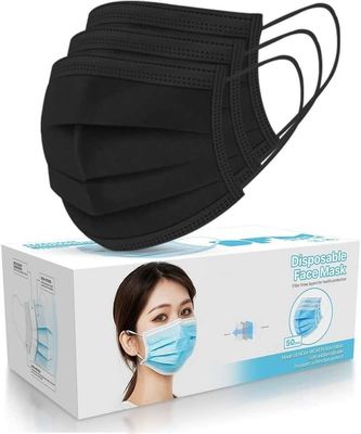 Máscara facial descartável personalizada de cores 3 Ply Produtos médicos com loop de orelha elástico