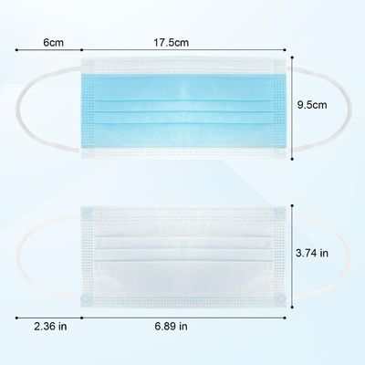 Máscara facial descartável personalizada de cores 3 Ply Produtos médicos com loop de orelha elástico