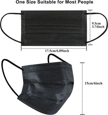 17.5*9.5 Cm Outra cor Azul a granel 3 camadas Mascareta facial descartável protetora não tecida