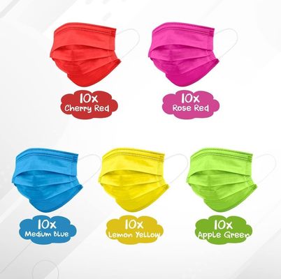 Outra Cor Vermelho Não Tecido Flat Disponível Crianças Crianças Máscara facial 5,7 polegadas x 3,7 polegadas