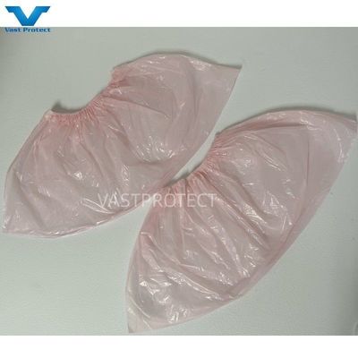 PE descartável 17X41cm impermeável Pink Shoe Cover para Laboratórios Gramas 2-30g Fabricação