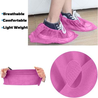 Impressão de logotipo Pink Antiderrapante Cobertura de sapato descartável para proteção e conforto dentário