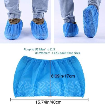 Coberturas de botas descartáveis resistentes ao deslizamento para pisos e calçados interiores 15*39cm