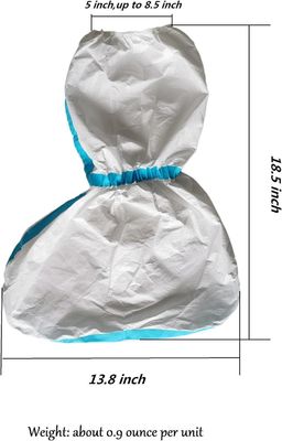 Cobertura de bota descartável à prova de poeira estéril micro-porosa Sf Branco com Linha Azul 15*39cm