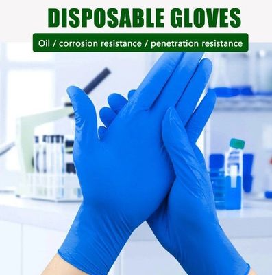 Indústria alimentar Luvas de exame nitrílico descartáveis de protecção ISO Certificado não látex 9 polegadas