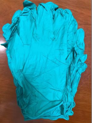 100% Nitril puro Azul Preto Luvas de exame descartáveis Sem pó para limpeza doméstica