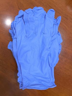 100% Nitril puro Azul Preto Luvas de exame descartáveis Sem pó para limpeza doméstica