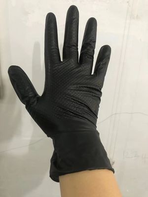 Luvas descartáveis de nitrilo preto, tamanhos S M L XL 9 polegadas Aql 1,5 para jardinagem