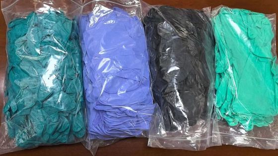 Luvas descartáveis de nitrilo preto, tamanhos S M L XL 9 polegadas Aql 1,5 para jardinagem