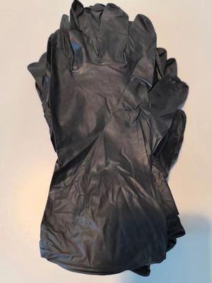 Exame Médico V202 Luvas nitrílicas descartáveis de grau industrial sem pó azul preto