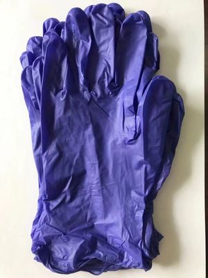 Luvas descartáveis de vinil azul nitrílico sem pó para exame médico e limpeza