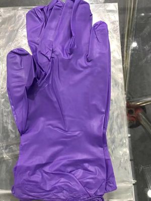 Luvas descartáveis de vinil azul nitrílico sem pó para exame médico e limpeza