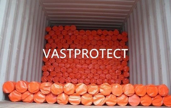 12ft x 100ft Double Orange PE Poly Tarps Roll Personalização e peso em gramas 20-260GSM