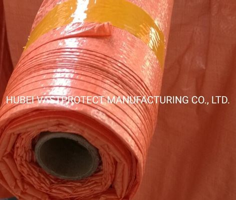 12ft x 100ft Double Orange PE Poly Tarps Roll Personalização e peso em gramas 20-260GSM