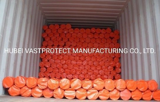 Rolo de lonas PE poli-laranja de dois lados com núcleo de papel e personalização facilitada